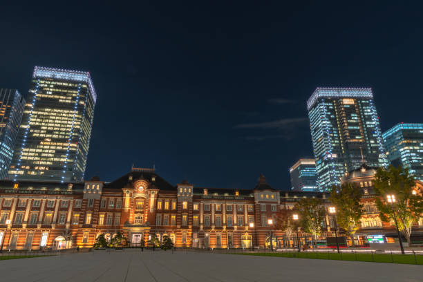 istock Tokyo station building at twilight time. 1063313690