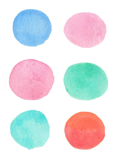 istock Set of Watercolor round  Spot Textures 1063327646
