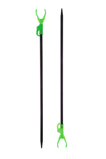 Rack for a fishing-rod the telescopic Rack for a fishing-rod the telescopic isolated on white background clothes hanger rod stock pictures, royalty-free photos & images