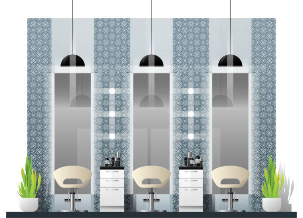 istock Interior scene of modern beauty salon , vector , illustration 1063335418