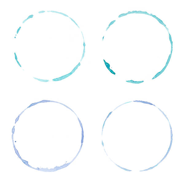istock Circular Watercolor Stained Backgrounds 1063340234
