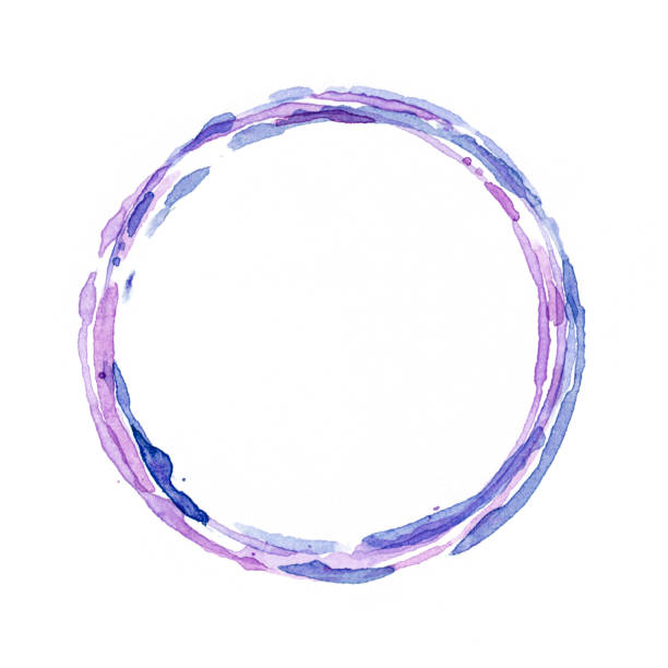 istock Circular Watercolor Stained Backgrounds 1063340264