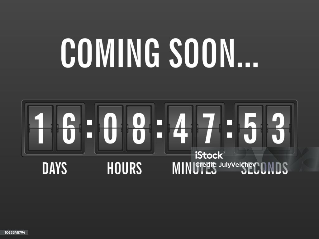 Clock Soon. Home Coming Soon Background Stock Illustration - Download Image Now - Clock ...