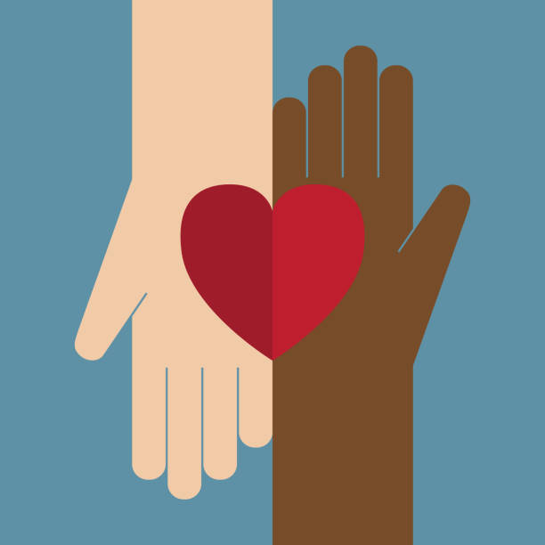 Heart in hands Palm of Hand, Hand, Human Hand, Donation, Volunteer a helping hand illustrations stock illustrations