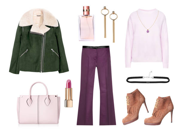 istock Womens clothes collection set collage isolated. 1063352810