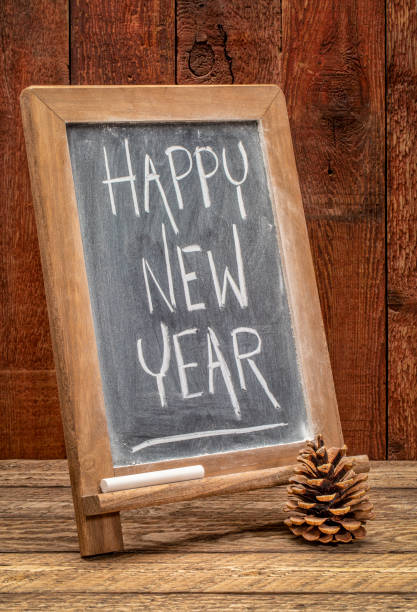 istock happy new year blackboard sign 1063353284