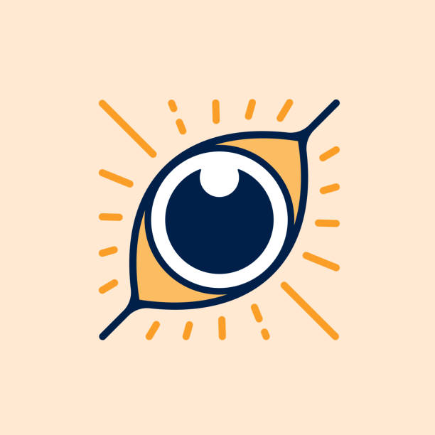 symbol oka - metal eyesight symbol computer icon stock illustrations