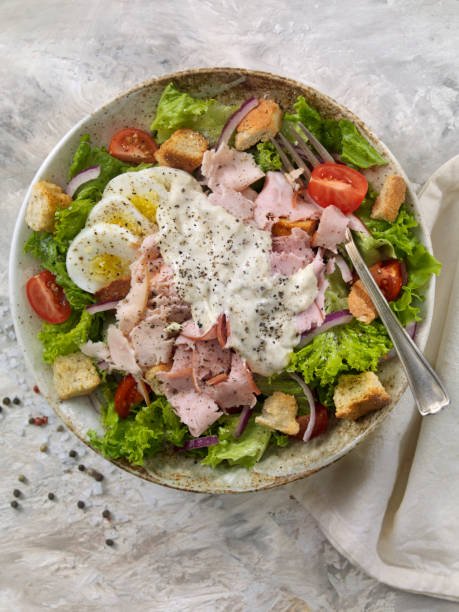 istock Chefs Salad with Roast Turkey and Black Forest Ham 1063357280