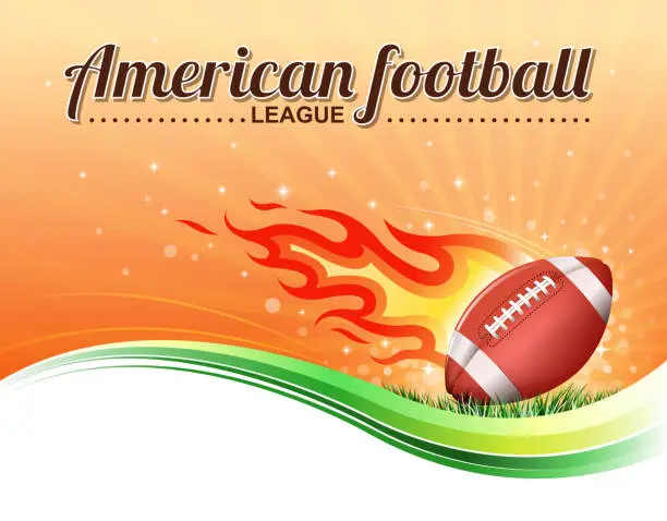 Vector illustration of American football sign