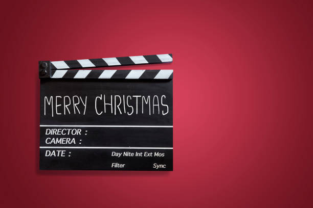 istock Christmas text title on movie Clapper board 1063370664