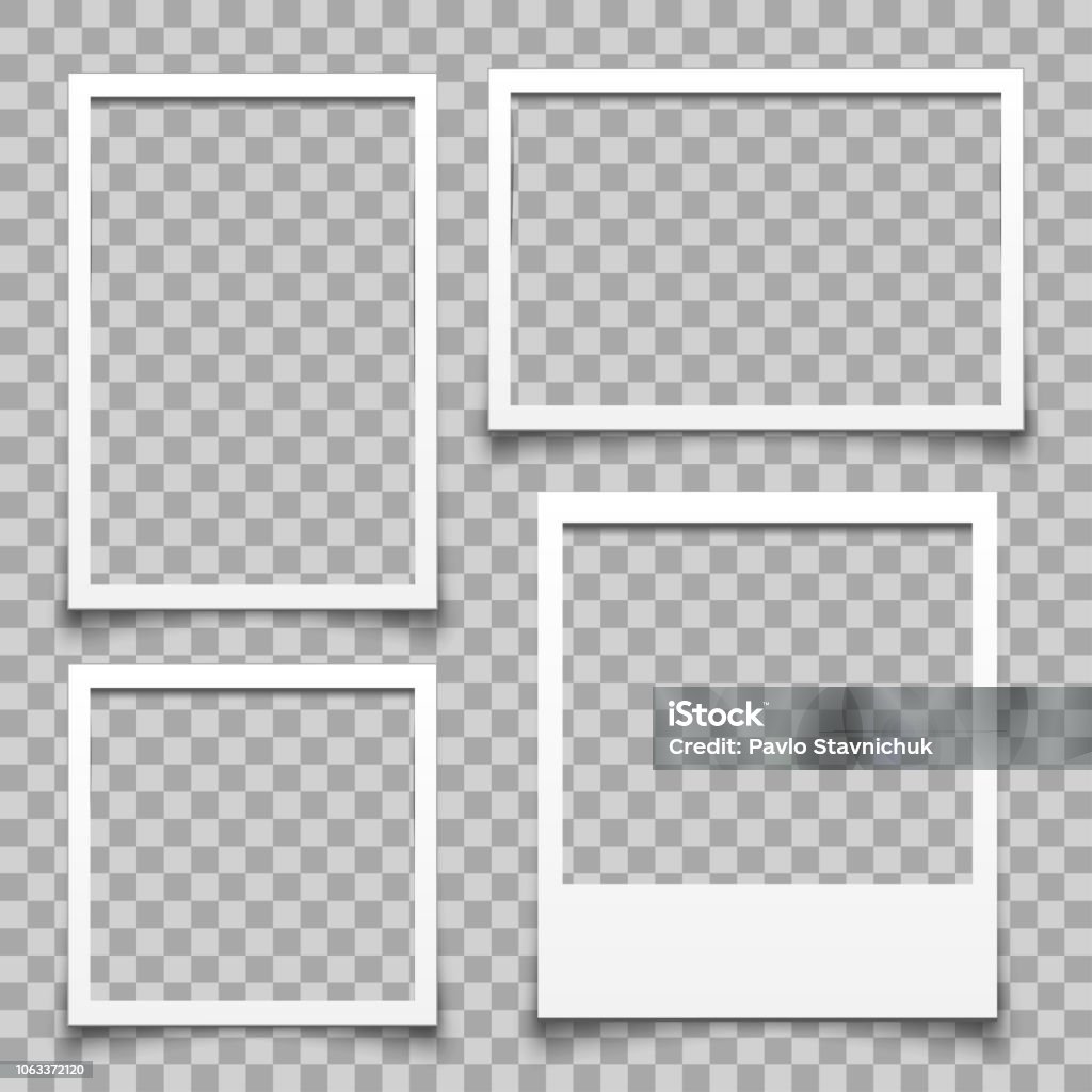 Empty white photo frame - for stock Instant Print Transfer stock vector