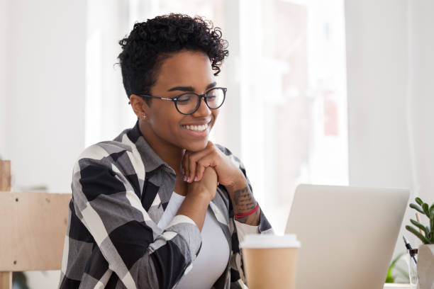 istock Good satisfied person working or studying indoors 1063372178