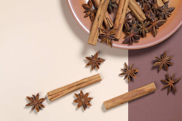 istock Cinnamon and anise stars in a plate and near 1063375270