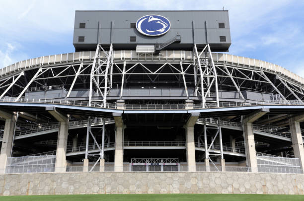 Beaver Stadium at Penn State University University Park, Pennsylvania, USA - June 21, 2018: The outside of Beaver Stadium. Beaver Stadium is the home stadium of the Penn State University Nittany Lions NCAA college football team. penn state university stadium stock pictures, royalty-free photos & images