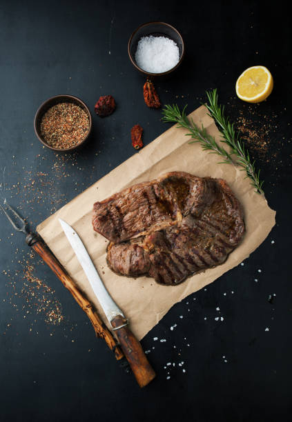 istock Grilled Beef Steak with spices and rosemary 1063388900