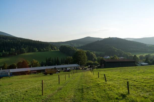 istock Wooden fence on the farm. 1063407976