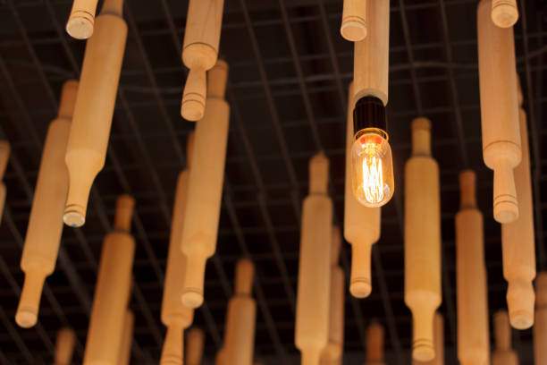 istock decorated ceiling a lot of rolling pins and light bulb 1063415290
