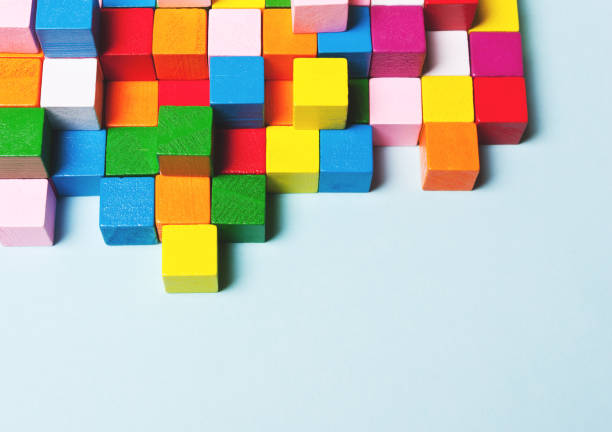 istock Color cubes in the puzzle. Concept creative, 1063420090