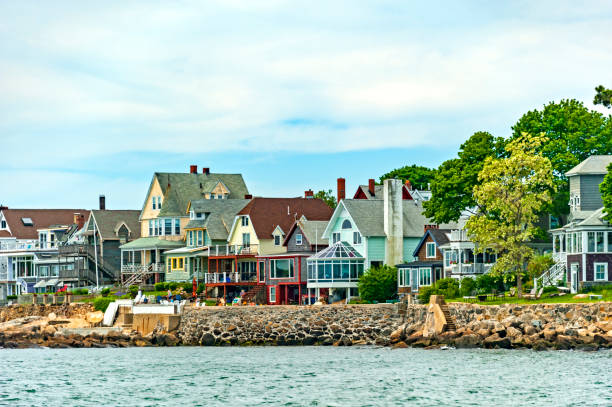 Salem Harbor, Massachusetts Taking a sail around Salem harbor. a great option for a visit to Salem, Massachusetts salem massachusetts stock pictures, royalty-free photos & images