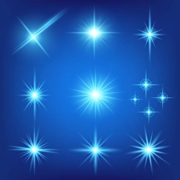 istock Creative concept Vector set of glow light effect stars bursts with sparkles isolated on black background. For illustration template art design, banner for Christmas celebrate, magic flash energy ray 1063441240