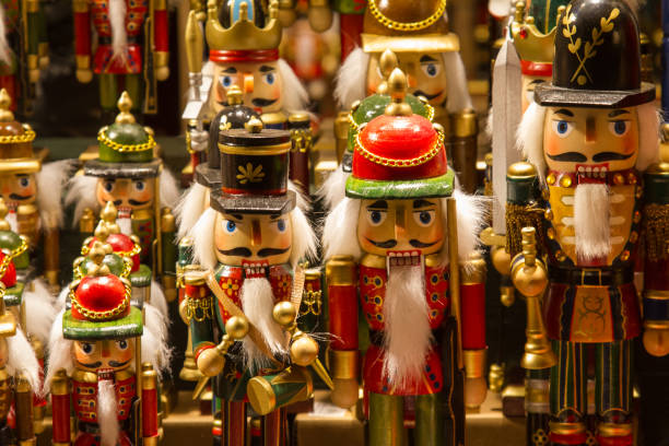 detailed articles on a christmas market stand in Salzburg, Austria