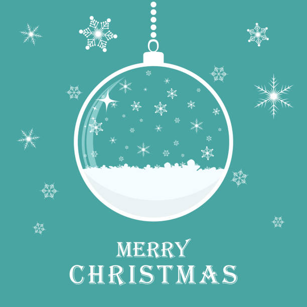 istock Christmas greeting card with Christmas ball. Vector illustration. 1063452874