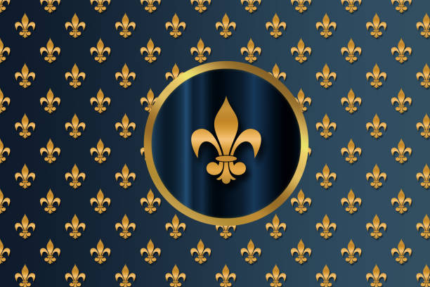 Royal fleur-de-lis background. vector art illustration