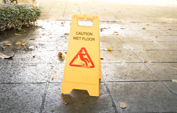 istock Sign warning of caution wet floor. 1063460500
