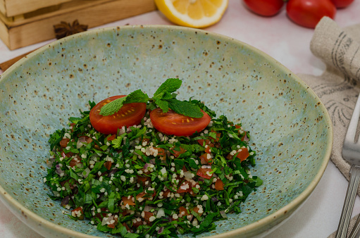 Fresh healthy tabbouleh salad.