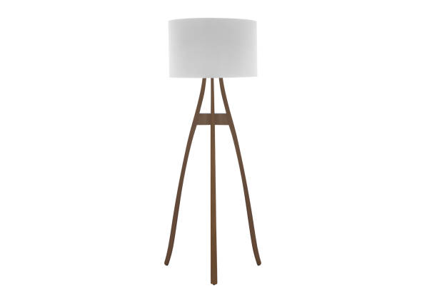 istock Decorative tripos standing light / FLOOR LAMP / LAMPSHADE isolated on white 1063470420