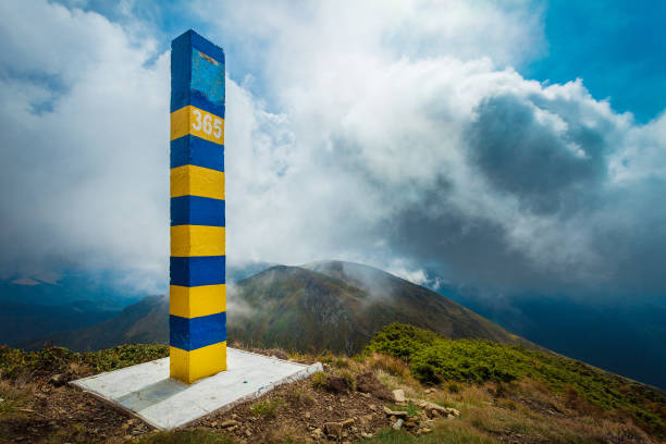istock Pole marking the border of Ukraine 1063484220