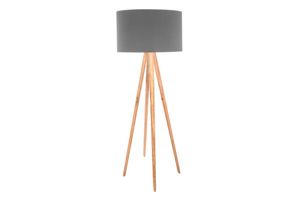 istock Decorative tripos standing light / FLOOR LAMP / LAMPSHADE isolated on white 1063498558