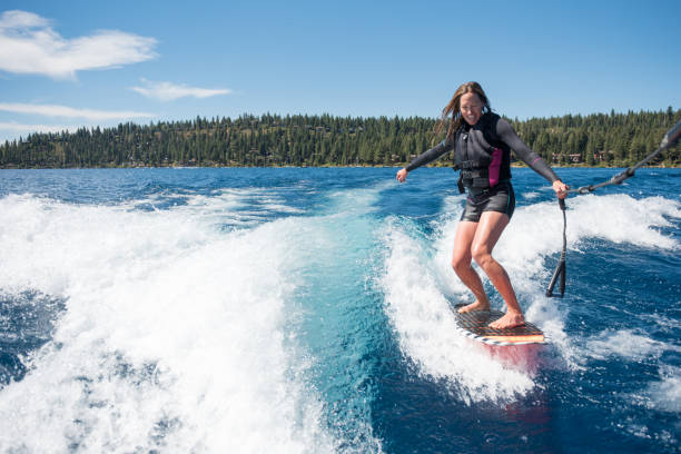 istock Strong wake surfing mom on Lake Tahoe 1063498894