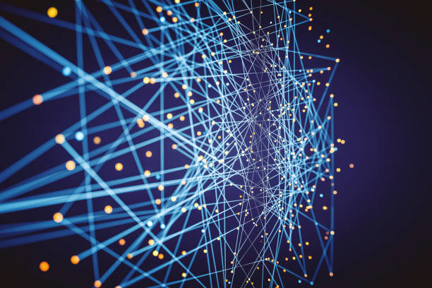 istock Abstract background from lines and spheres 1063502706