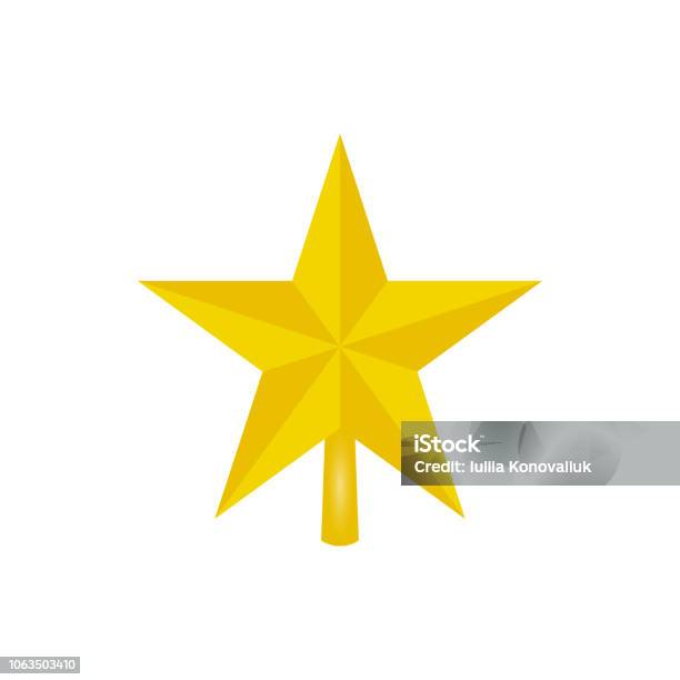 Christmas Star Vector Golden Star Stock Illustration - Download Image Now - Christmas, Success, Military