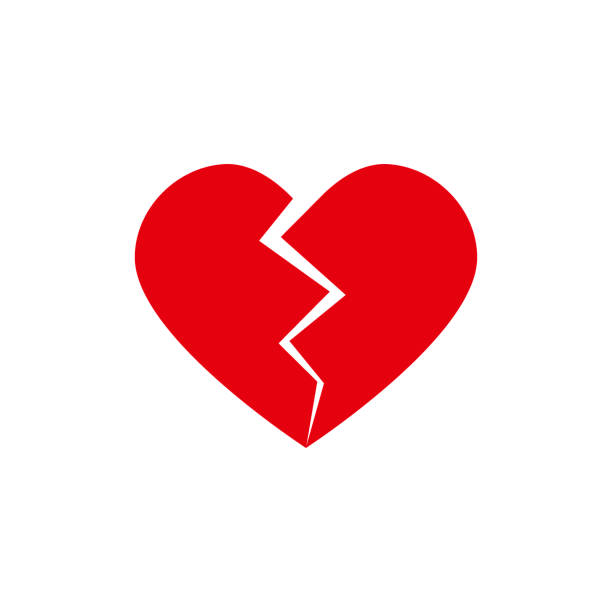 Broken heart vector Broken heart vector broken heart stock illustrations