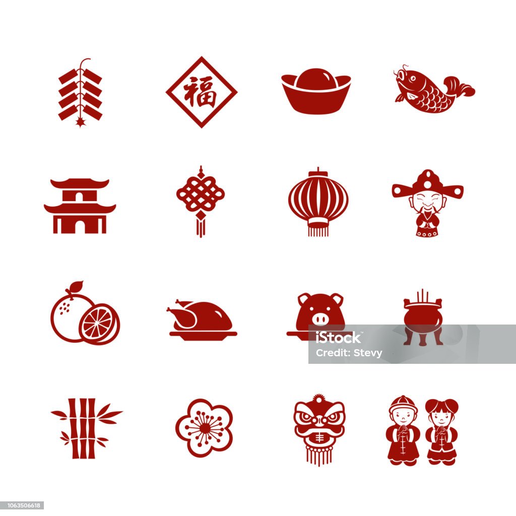 Chinese New Year Icon Stock Illustration - Download Image Now - Icon,  Chinese New Year, Chinese Culture - Istock