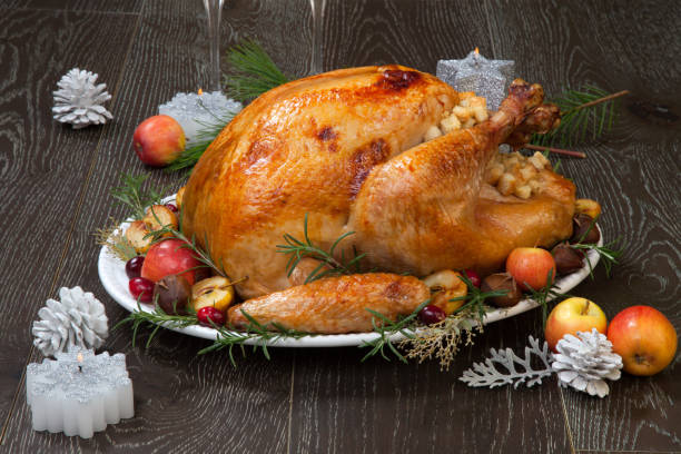 istock Roasted Christmas Turkey with Grab Apples 1063520628