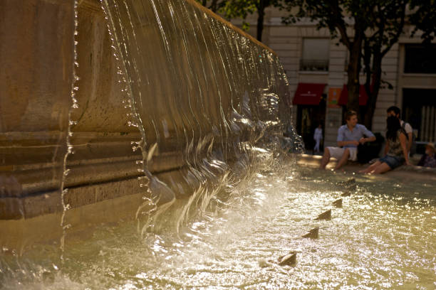 The Fontaine Saint Sulpice is a monumental fountain located in Place St Sulpice in Paris.It was erected between 1843-48 by the architect L.Visconti,who also designed the tomb of Napoleon.