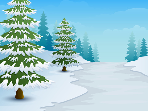 Ilustración de Dibujos Animados De Invierno Paisaje Con Árboles De Tierra Y Abeto Nevados y más Vectores Libres de Derechos de Paisaje no urbano - iStock Ilustración de Dibujos Animados De Invierno Paisaje Con Árboles De Tierra Y Abeto Nevados y más Vectores Libres de Derechos de Paisaje no urbano - iStock