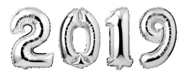 istock Numbers 2019 made of  silver balloons 1063535944