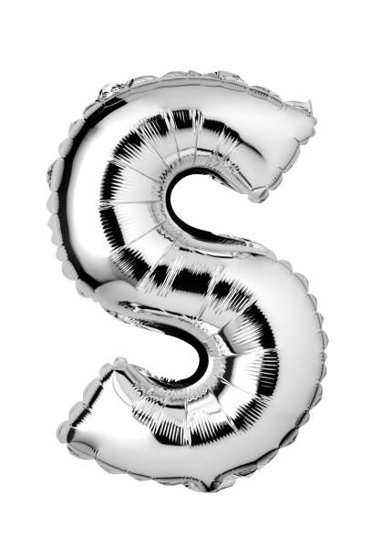 istock Letter S of silver balloon 1063538140