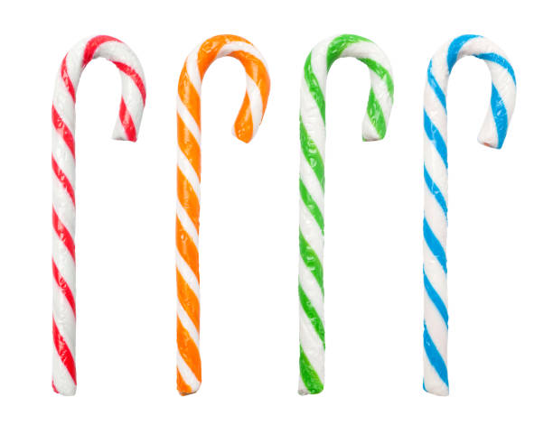 Christmas Candy canes Christmas Candy canes isolated on white background candy peppermint christmas mint stock pictures, royalty-free photos & images