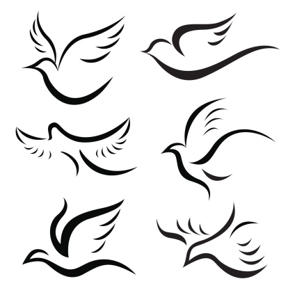 Bird Designs Stock Illustration - Download Image Now - Dove - Bird, Tattoo,  Abstract - iStock