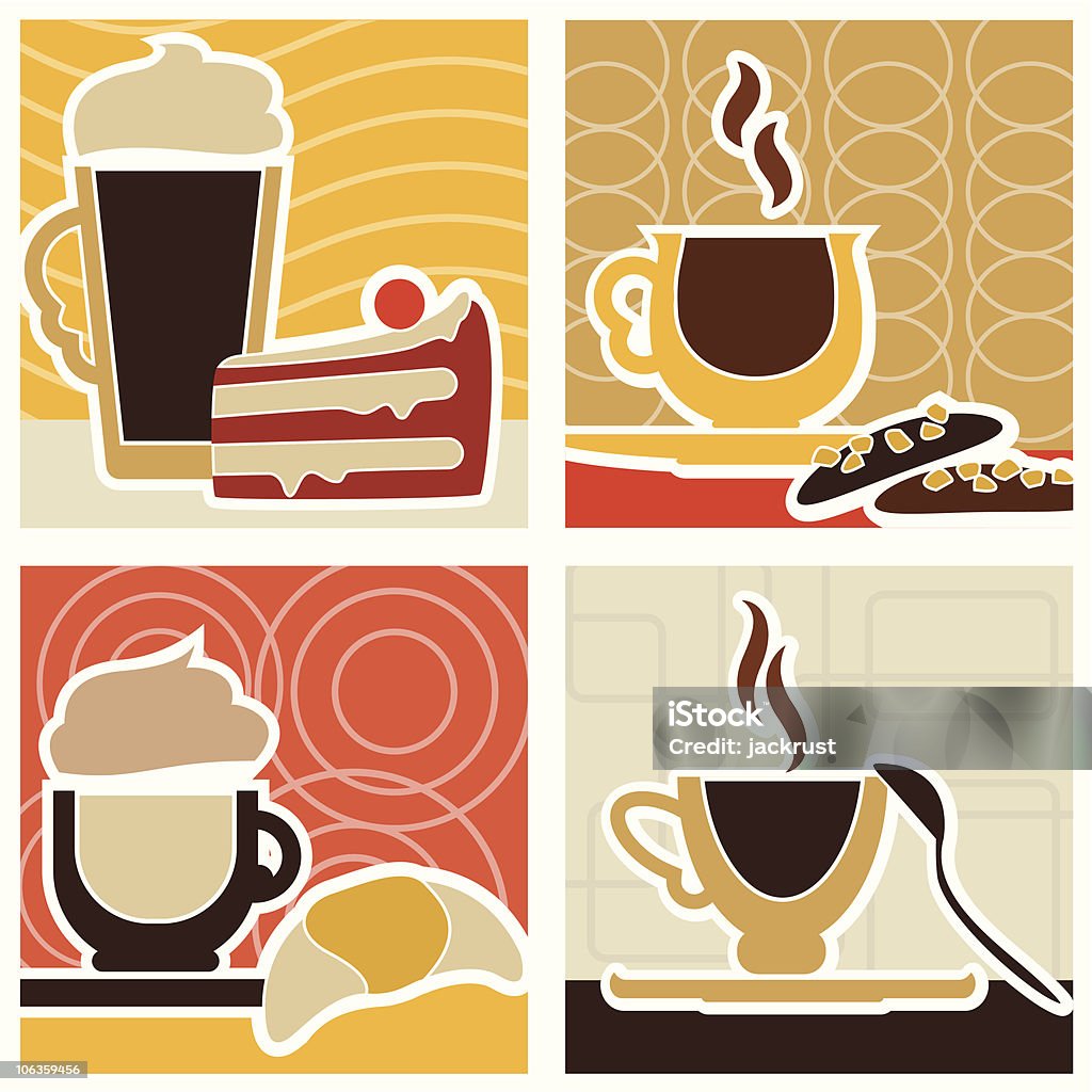 Kaffee/Sweet Designs - Lizenzfrei Abstrakt Vektorgrafik