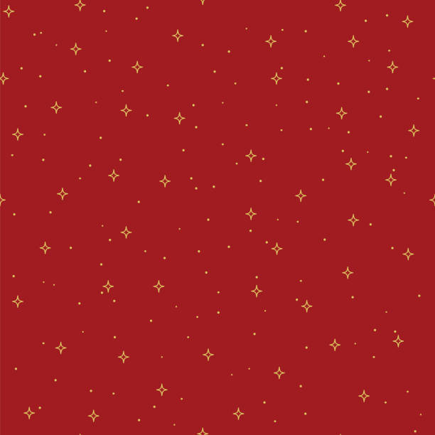istock Hand drawn Merry Christmas and Happy New Year doodle gold and red  seamless pattern 1063596476