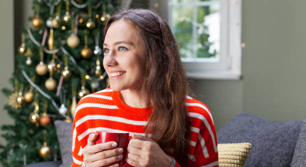 istock Christmas girl at home 1063611468