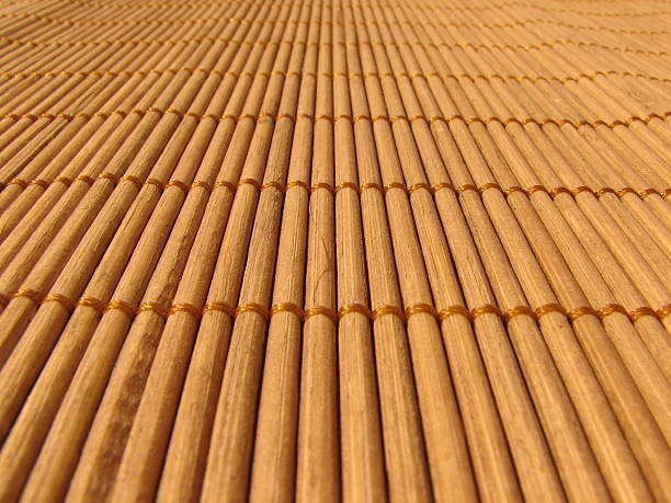 bamboo mat stock photo