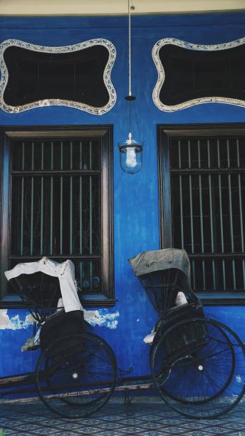 istock The blue wall bicycle in Penang 1063615518