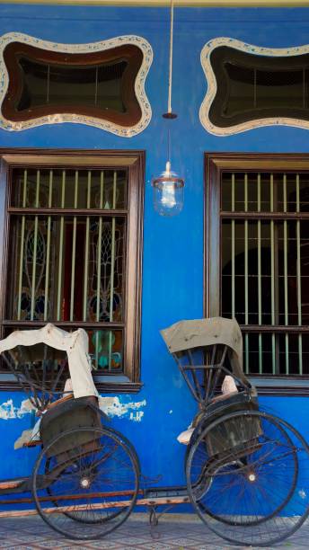 istock The blue wall bicycle in Penang 1063616656